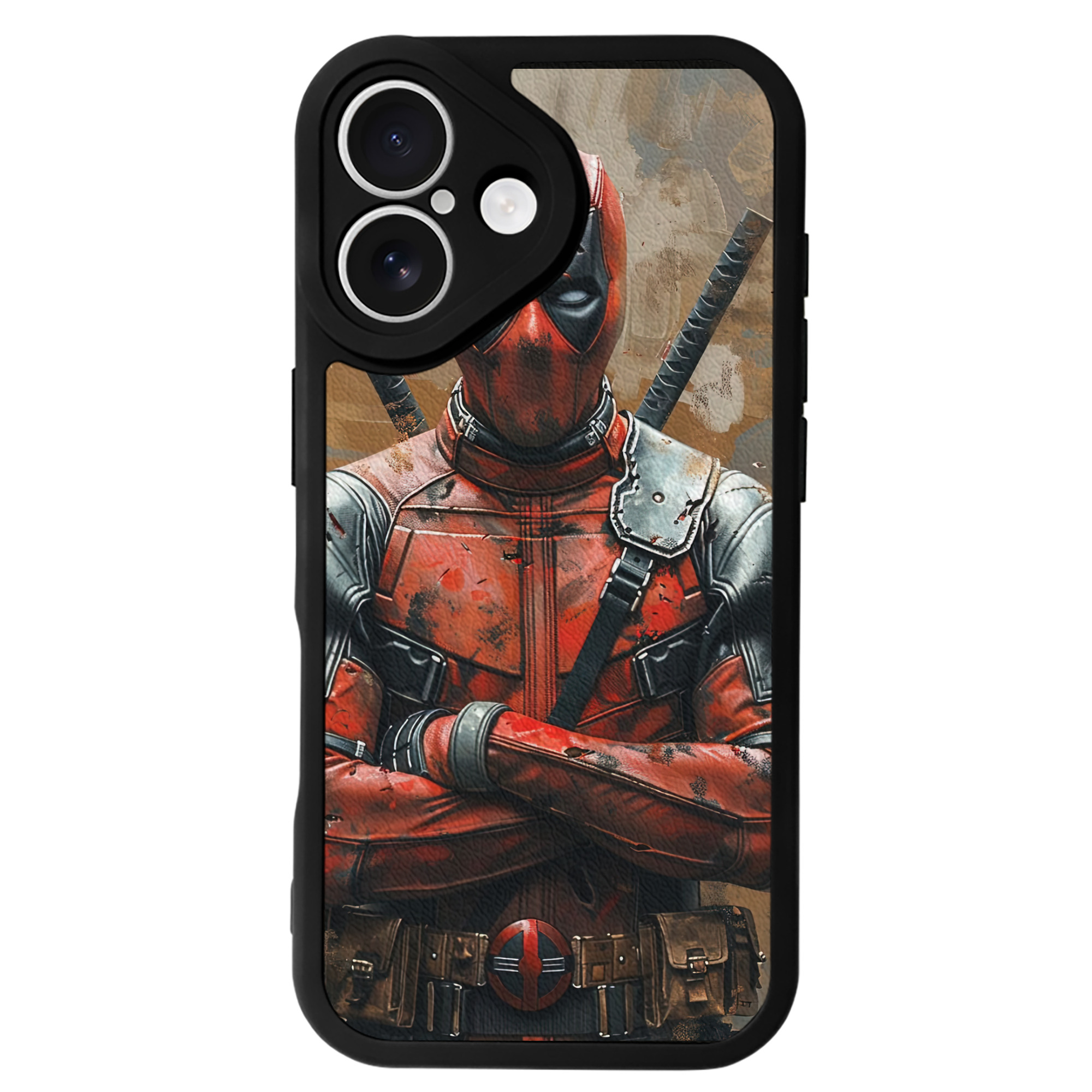 （画像用） Deadpool デッドプール 【iPhone 16シリーズ対応】シリコンスマホケース（レザー調） 材質：シリコン